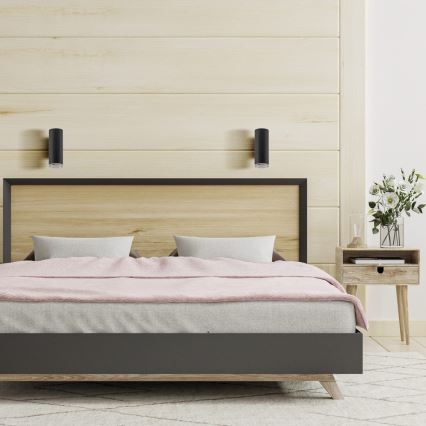 Applique da bagno LED RGBW dimmerabile TURYN 1xGU10/6W/230V 3000K IP44 nero + telecomando