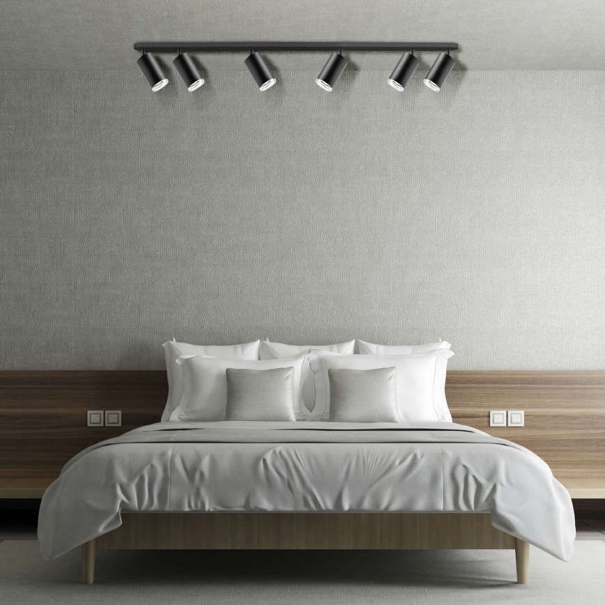 Applique da bagno dimmerabile LED RGBW TURYN 6xGU10/6,5W/230V 2700-6500K Wi-Fi IP44 nera
