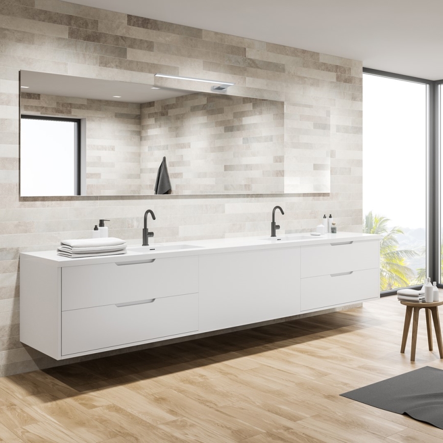 Applique da bagno LED SHINE/11W/230V 45 cm IP44 cromo lucido