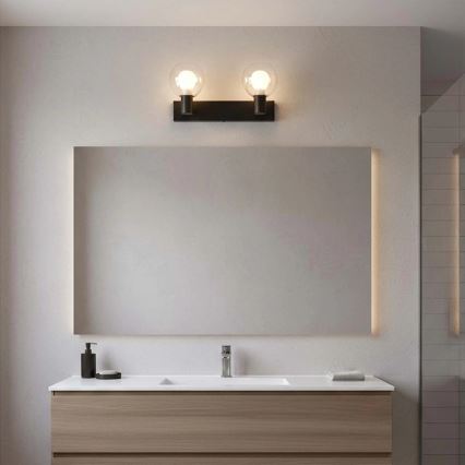 Applique da bagno POLA 2xG9/5W/230V IP44 nero/trasparente