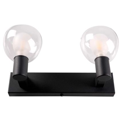 Applique da bagno POLA 2xG9/5W/230V IP44 nero/trasparente