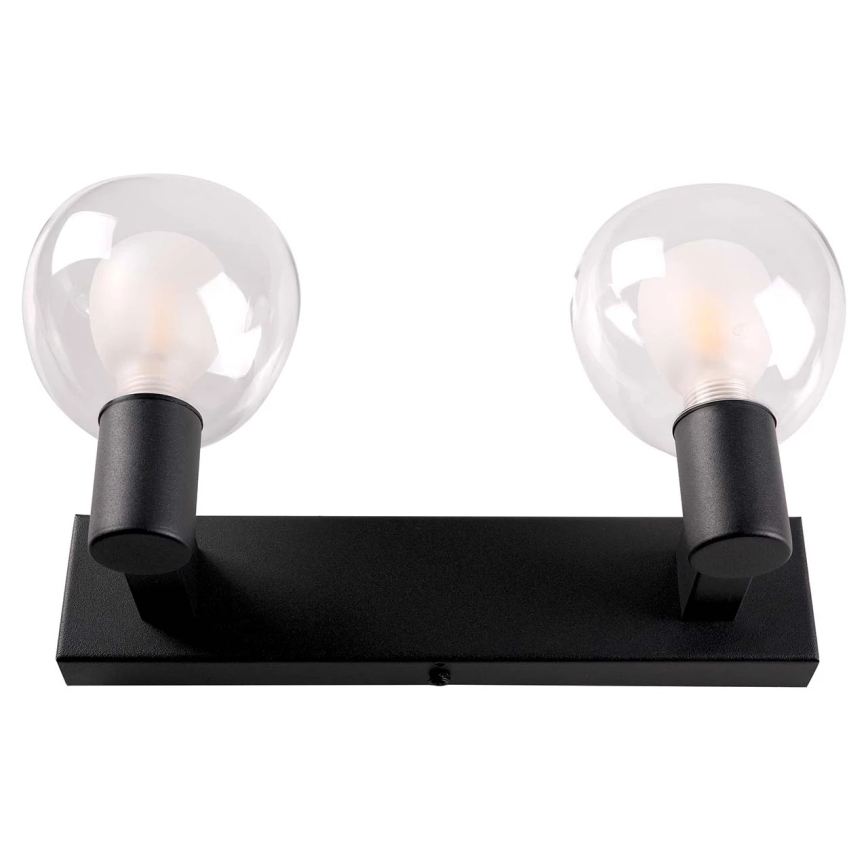 Applique da bagno POLA 2xG9/5W/230V IP44 nero/trasparente