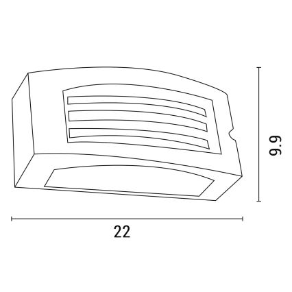 Applique da esterno 1xE27/10W/230V IP54 grigio