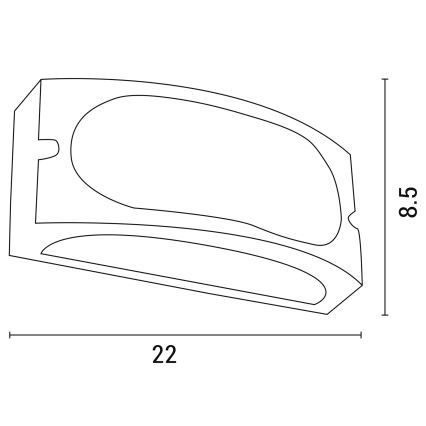 Applique da esterno 1xE27/10W/230V IP54 grigio