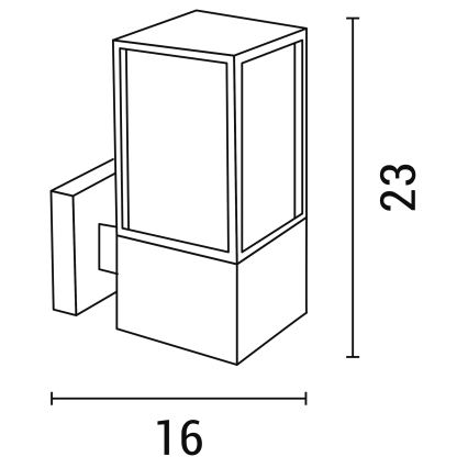 Applique da esterno 1xE27/12W/230V IP44 antracite