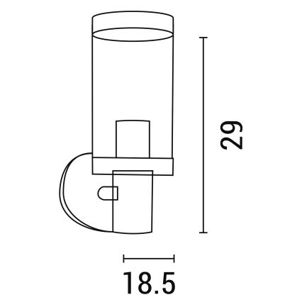 Applique da esterno 1xE27/15W/230V IP44 nero