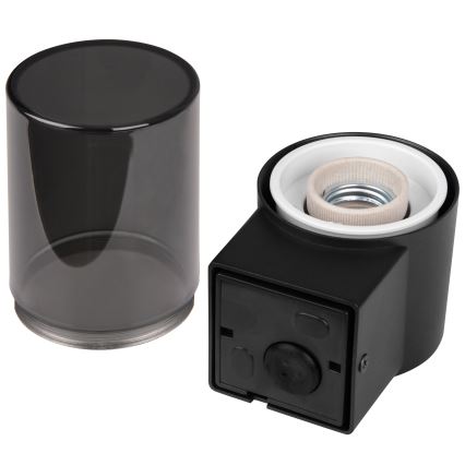Applique da esterno 1xE27/40W/230V IP44 nero/fumé