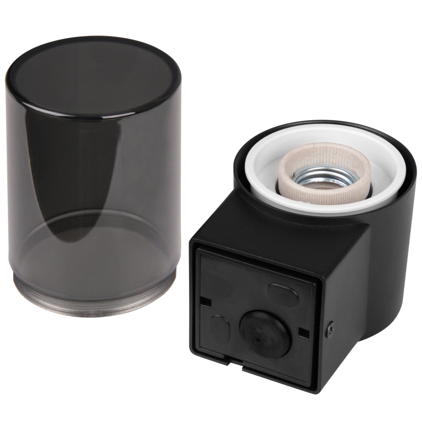 Applique da esterno 1xE27/40W/230V IP44 nero/fumé
