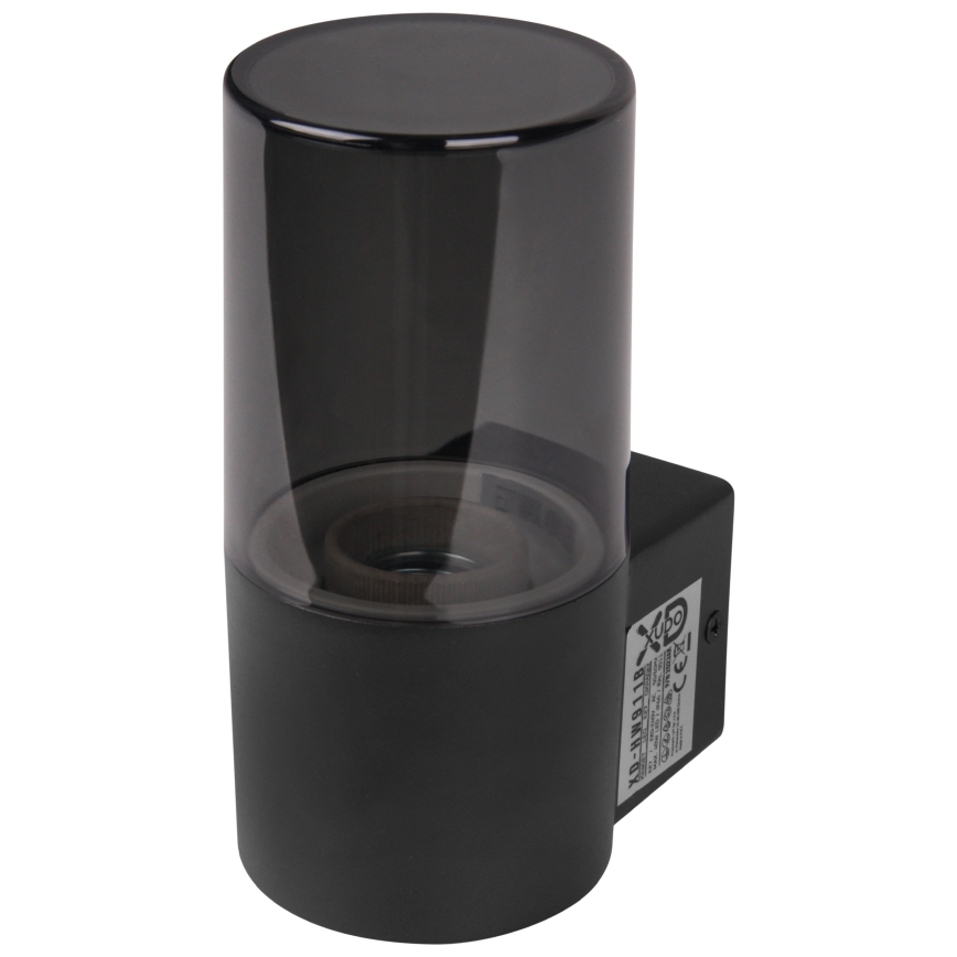 Applique da esterno 1xE27/40W/230V IP44 nero/fumé