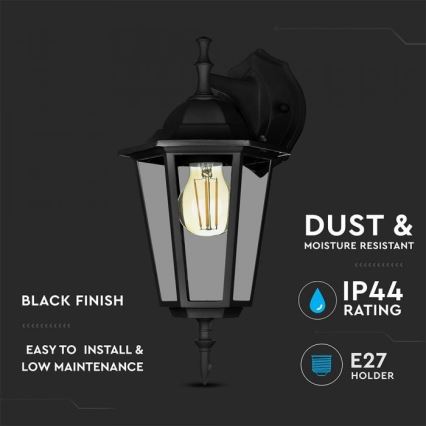 Applique da esterno 1xE27/40W/230V IP44 nero