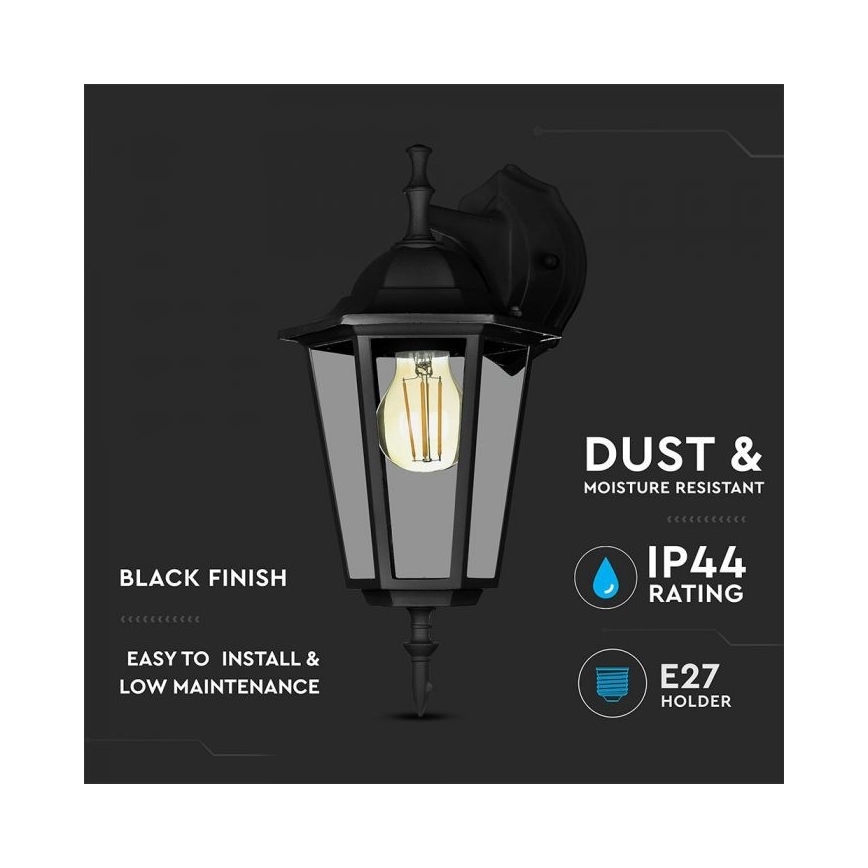 Applique da esterno 1xE27/40W/230V IP44 nero