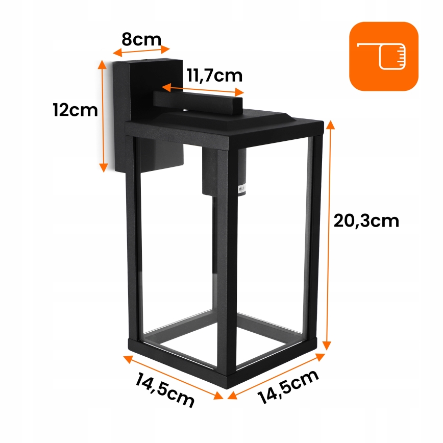 Applique da esterno 1xE27/40W/230V IP54 nera