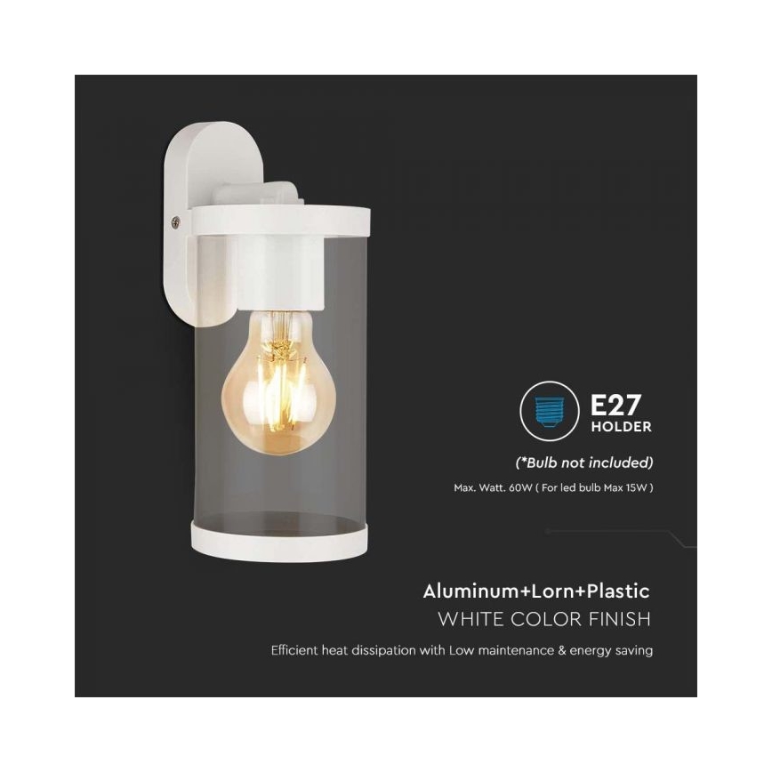 Applique da esterno 1xE27/60W/230V IP44 bianco