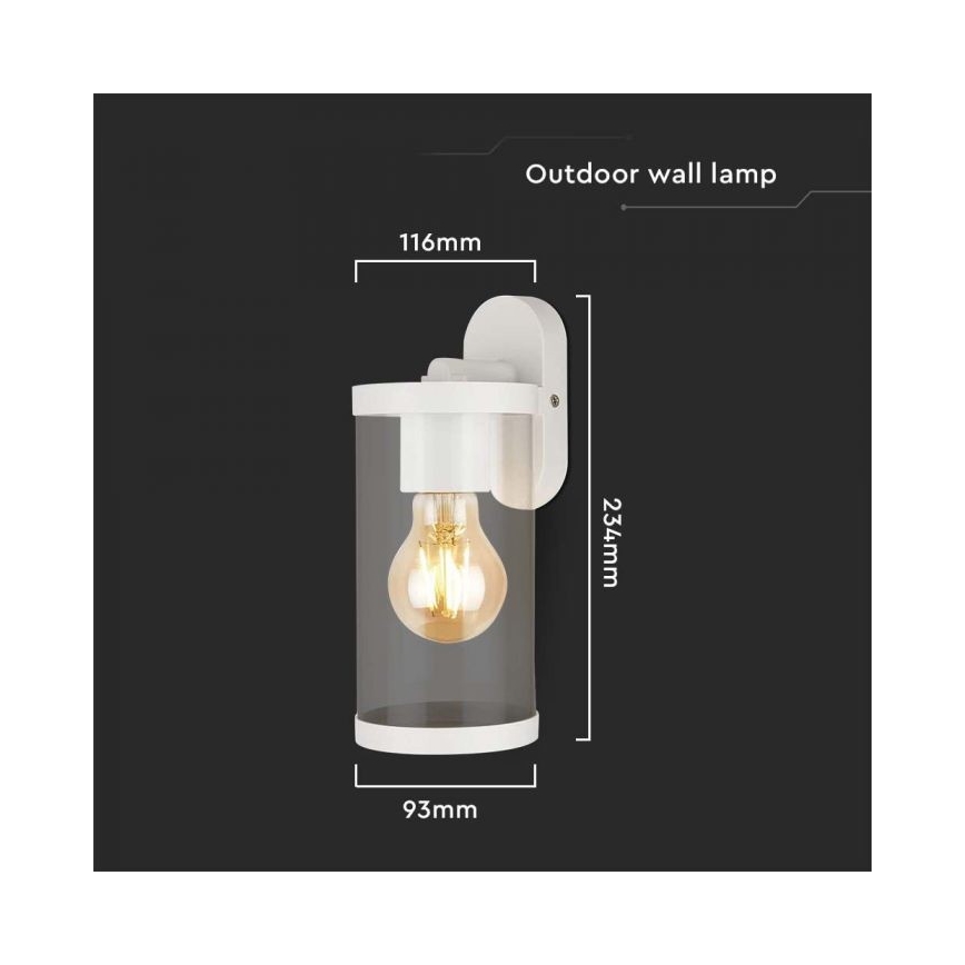 Applique da esterno 1xE27/60W/230V IP44 bianco