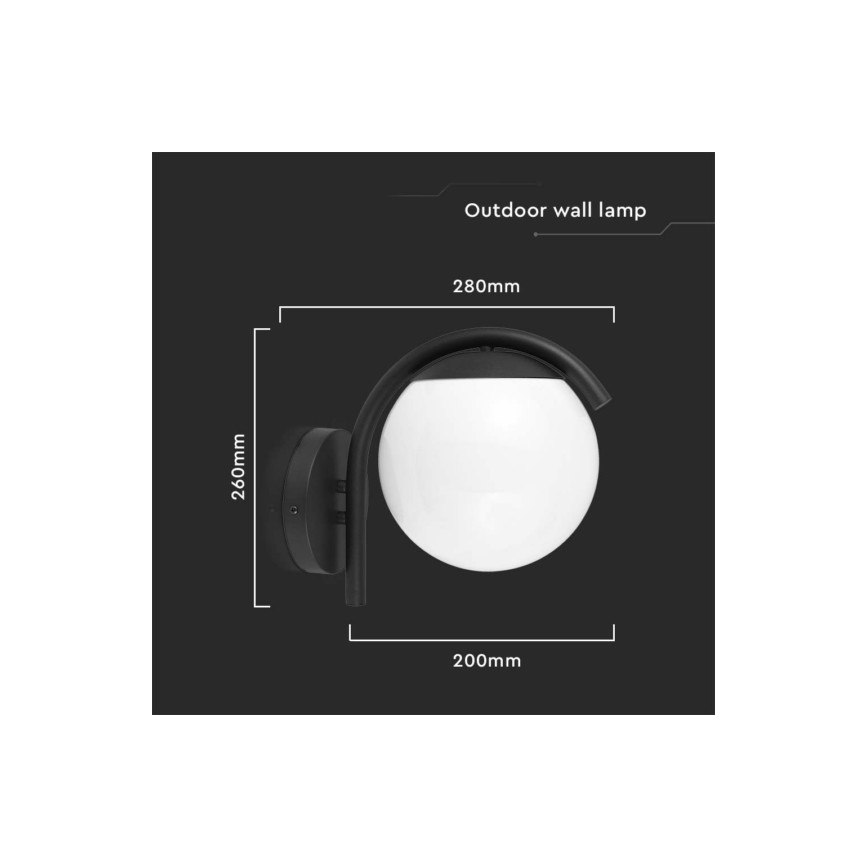 Applique da esterno 1xE27/60W/230V IP44 nero