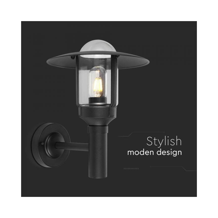 Applique da esterno 1xE27/60W/230V IP44 nero
