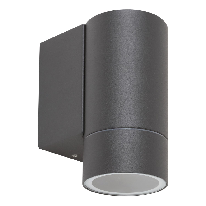 Esterno 1xgu10 Grigio Ip54 Applique 10w Da 230v mnwv80ON