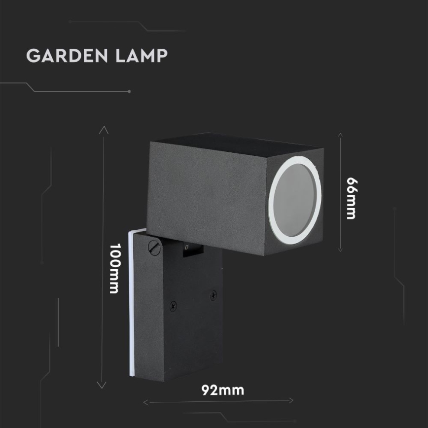 Applique da esterno 1xGU10/35W/230V IP44 nero