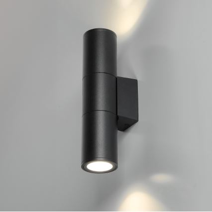 Applique da esterno 2xGU10/35W/230V IP54 arrotondato nero