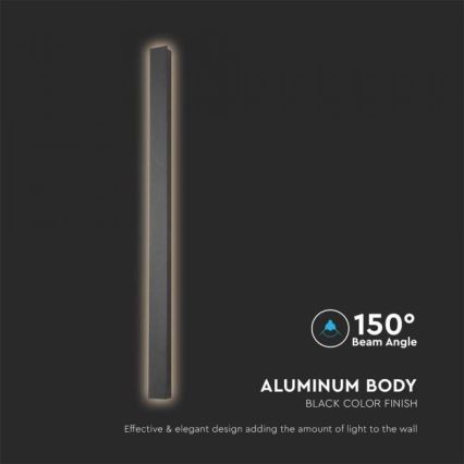 Applique da esterno a LED 10W/230V 3000K IP65 51 cm nera