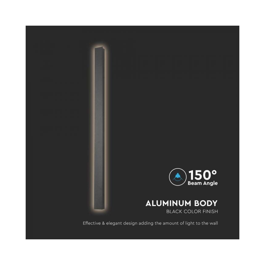 Applique da esterno a LED 10W/230V 3000K IP65 51 cm nera