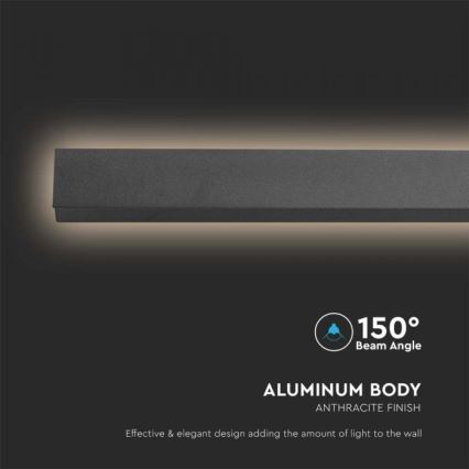 Applique da esterno a LED/16W/230V 4000K IP65 101 cm nero