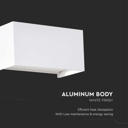 Applique da esterno a LED, 24W, 230V, 4000K, IP65, bianca