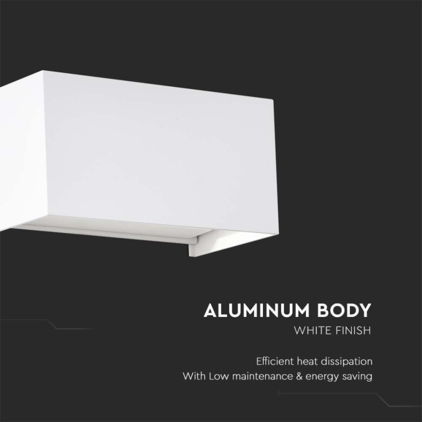 Applique da esterno a LED, 24W, 230V, 4000K, IP65, bianca
