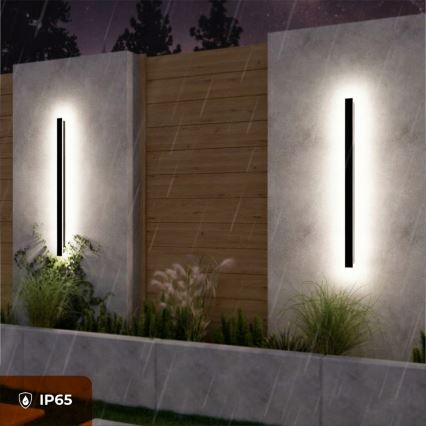 Applique da esterno a LED 30W/230V 100 cm IP65 nero