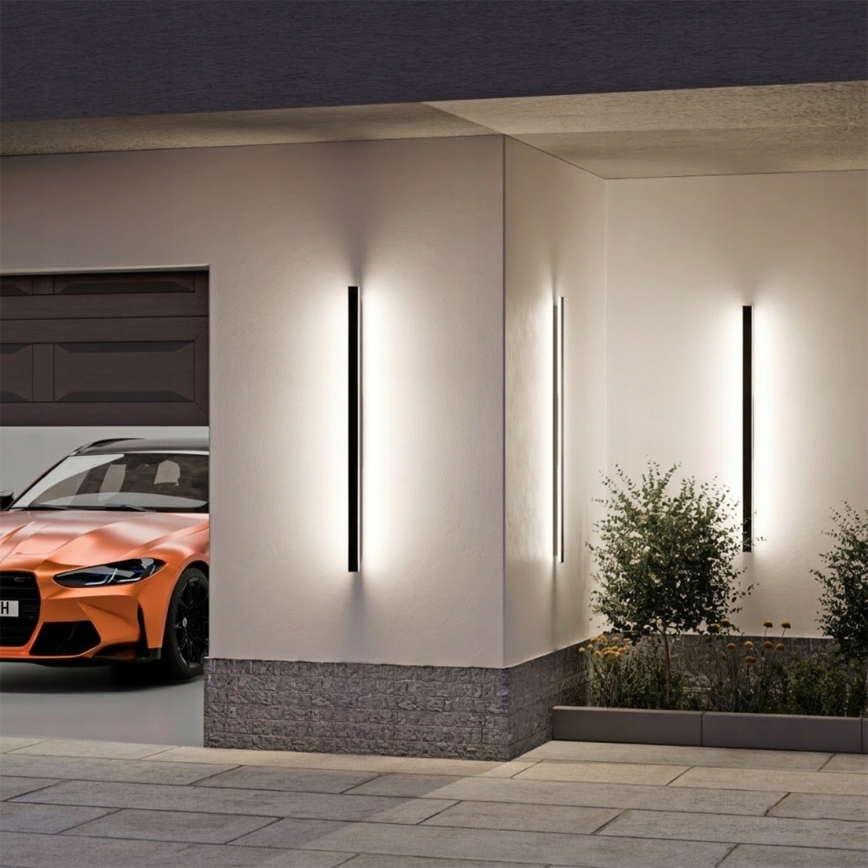 Applique da esterno a LED 30W/230V 100 cm IP65 nero