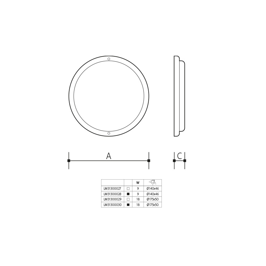 Applique da esterno a LED 9W/230V IP54, bianca