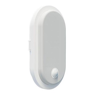 Applique da esterno a LED con sensore di movimento e crepuscolare OVAL LED/10W/230V IP65 bianca