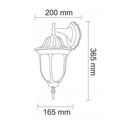 Applique da esterno a LED FLORENCJA 1xE27/10W/230V IP43