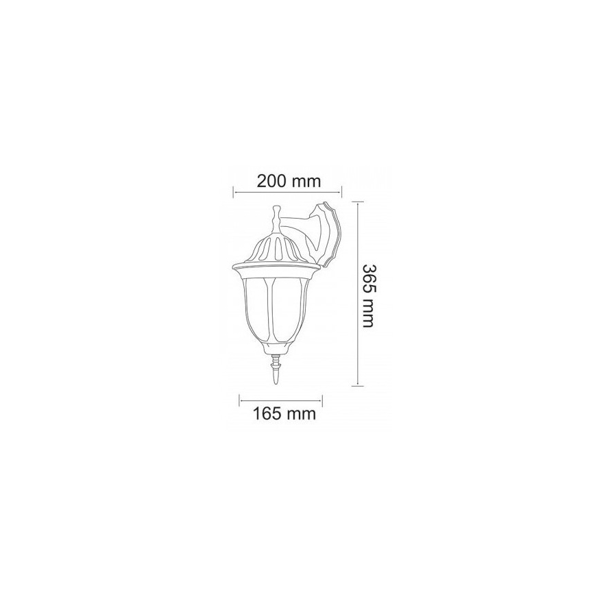Applique da esterno a LED FLORENCJA 1xE27/10W/230V IP43