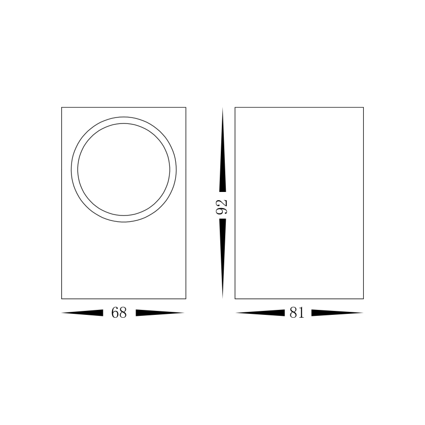Applique da esterno BOKA 1xGU10/60W/230V IP44 nera
