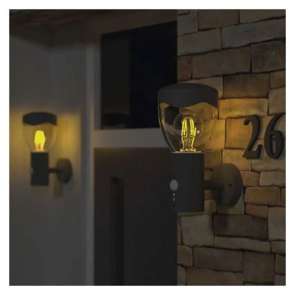 Applique da esterno con sensore ARTEO 1xE27/15W/230V IP44