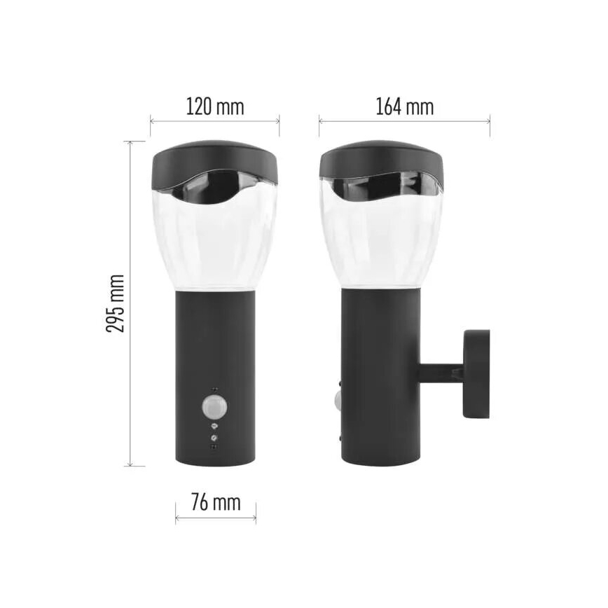 Applique da esterno con sensore ARTEO 1xE27/15W/230V IP44