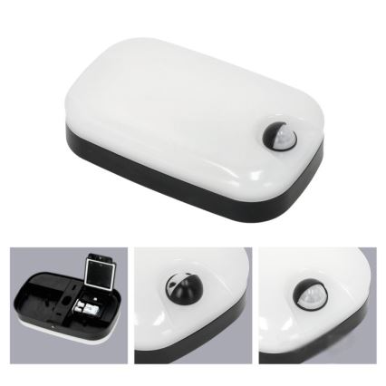 LED Lampada da parete per esterni con sensore di movimento e crepuscolare BAVANO LED/15W/230V 3000/4000/5700K IP54