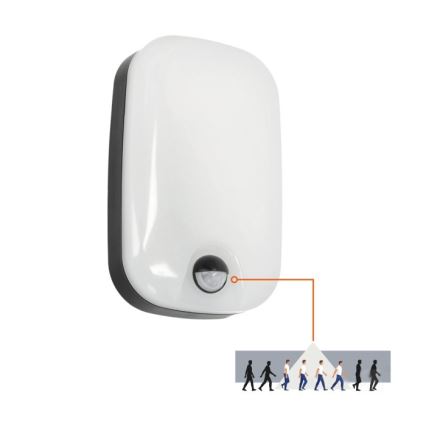 LED Lampada da parete per esterni con sensore di movimento e crepuscolare BAVANO LED/15W/230V 3000/4000/5700K IP54