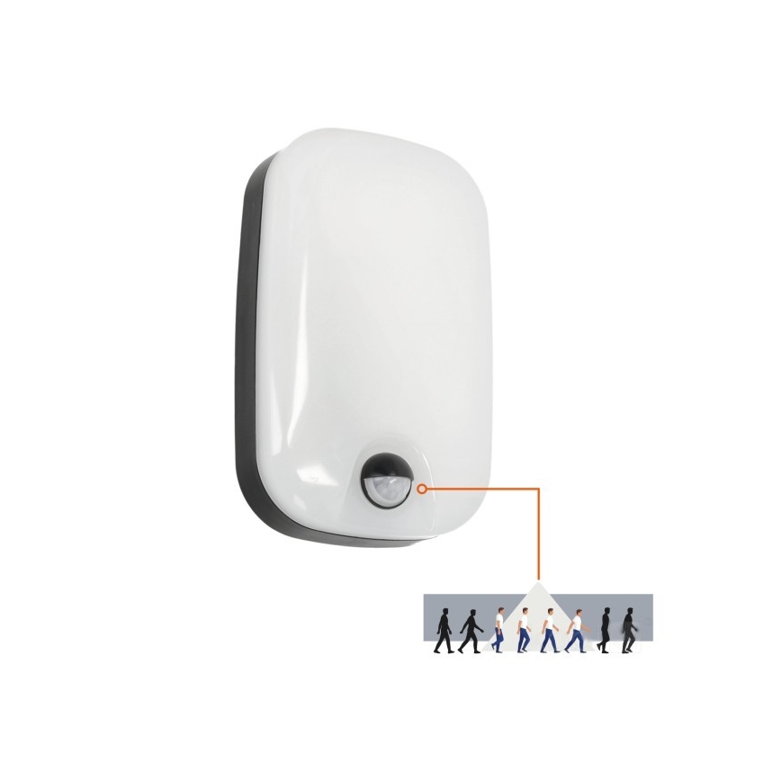 LED Lampada da parete per esterni con sensore di movimento e crepuscolare BAVANO LED/15W/230V 3000/4000/5700K IP54
