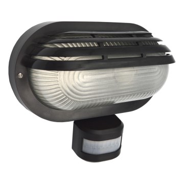 Applique da esterno con sensore ORIKO 1xE27/15W/230V IP54 nera