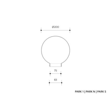 Applique da esterno con sensore PARK 1xE27/60W/230V