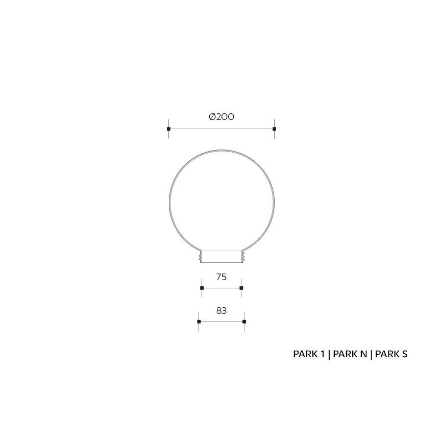Applique da esterno con sensore PARK 1xE27/60W/230V