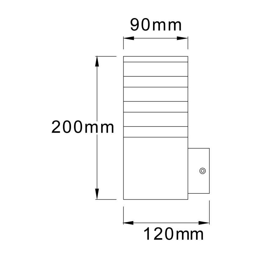 Applique da esterno con sensore TEKSAS 1xE27/12W/230V IP44 antracite