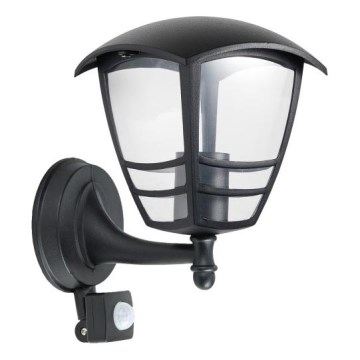 Applique da esterno con sensore TEVIO 1xE27/60W/230V IP54 nero