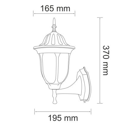 Applique da esterno FLORENCJA 1xE27/20W/230V IP43