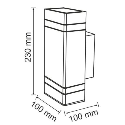 Applique da esterno GILBERT 2xGU10/10W/230V IP44