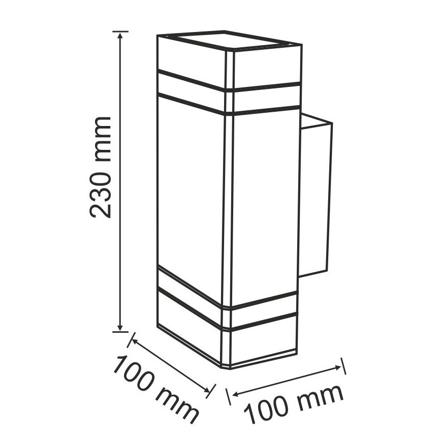Applique da esterno GILBERT 2xGU10/10W/230V IP44