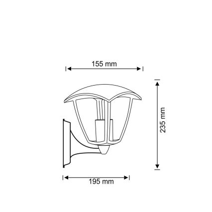 Applique da esterno IGMA 1xE27/12W/230V IP44