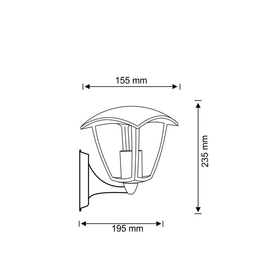 Applique da esterno IGMA 1xE27/12W/230V IP44